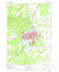 Bend 1962 topographic map thumbnail