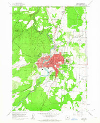 Bend 1962 topographic map thumbnail