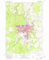 Bend 1962 topographic map thumbnail
