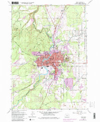 Bend 1962 topographic map thumbnail