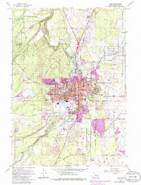Bend 1962 topographic map thumbnail