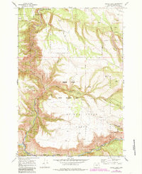 Bridge Creek 1967 topographic map thumbnail
