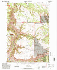 Bridge Creek 1995 topographic map thumbnail