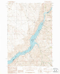 Brownlee Dam 1987 topographic map thumbnail