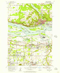 Camas 1954 topographic map thumbnail