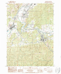Canyonville 1986 topographic map thumbnail
