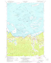 Cathlamet Bay 1949 topographic map thumbnail