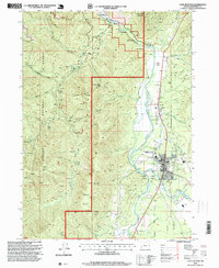 Cave Junction 1996 topographic map thumbnail