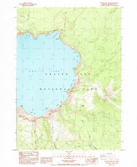 Crater Lake East 1985 topographic map thumbnail