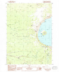 Crater Lake West 1985 topographic map thumbnail