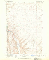 Dalreed Butte 1968 topographic map preview