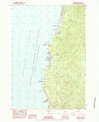 Depoe Bay 1984 topographic map thumbnail