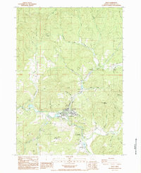 Drain 1987 topographic map thumbnail