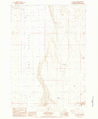 Dry Valley Rim 1984 topographic map thumbnail