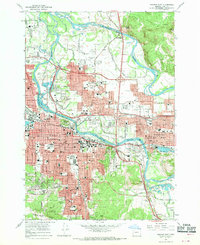 Eugene East 1967 topographic map thumbnail
