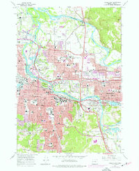 Eugene East 1967 topographic map thumbnail