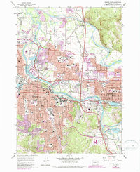 Eugene East 1967 topographic map thumbnail