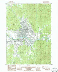 Grants Pass 1986 topographic map thumbnail