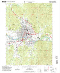 Grants Pass 1996 topographic map thumbnail