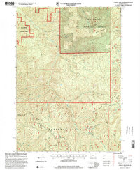 Harvey Mountain 1997 topographic map preview
