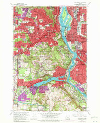 Lake Oswego 1961 topographic map thumbnail