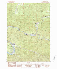 Mapleton 1984 topographic map thumbnail