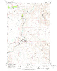 Maupin 1962 topographic map thumbnail