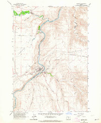 Maupin 1962 topographic map preview