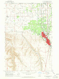 Milton-Freewater 1964 topographic map thumbnail