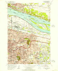 Mount Tabor 1954 topographic map preview