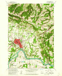 Newberg 1961 topographic map thumbnail