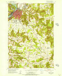 Oregon City 1954 topographic map thumbnail