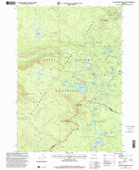 Packsaddle Mountain 1997 topographic map thumbnail