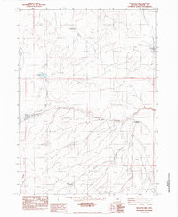 Peacock Lake 1982 topographic map thumbnail