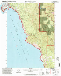 Port Orford 1996 topographic map thumbnail