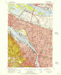 Portland 1954 topographic map thumbnail
