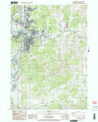 Roseburg East 1987 topographic map thumbnail