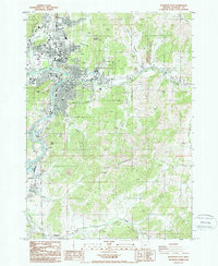 Roseburg East 1987 topographic map thumbnail