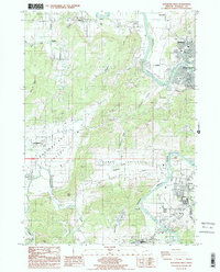 Roseburg West 1987 topographic map thumbnail