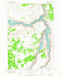 Round Butte Dam 1962 topographic map thumbnail