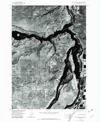 Round Butte Dam 1976 topographic map thumbnail