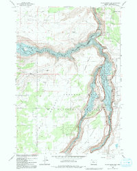 Round Butte Dam 1985 topographic map thumbnail
