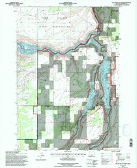 Round Butte Dam 1992 topographic map thumbnail