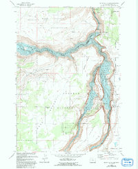 Round Butte Dam 1985 topographic map thumbnail