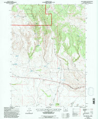 Sage Hen Hill 1992 topographic map preview
