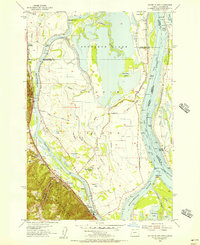 Sauvie Island 1954 topographic map thumbnail