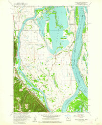 Sauvie Island 1961 topographic map thumbnail