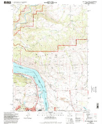 The Dalles North 1994 topographic map thumbnail