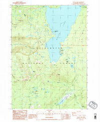 Waldo Lake 1986 topographic map thumbnail
