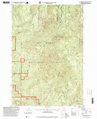 Wanderers Peak 1997 topographic map preview